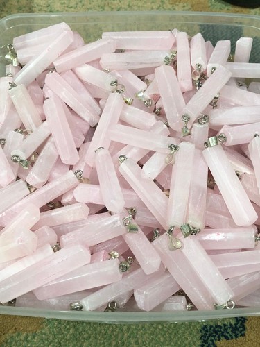 Lotto pendenti calcite rosa