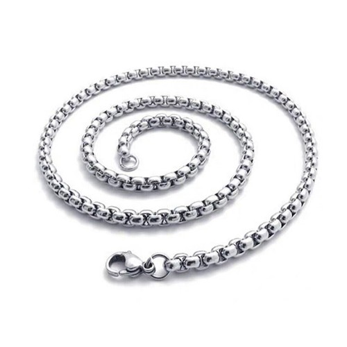 Collana catena scatola acciaio