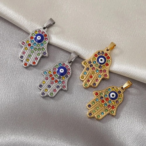5pz cristalli ciondolo mano - cristalli,