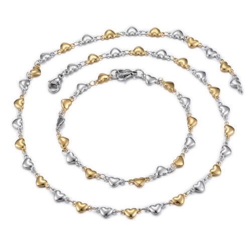 Set bracciale collana cuore - set,