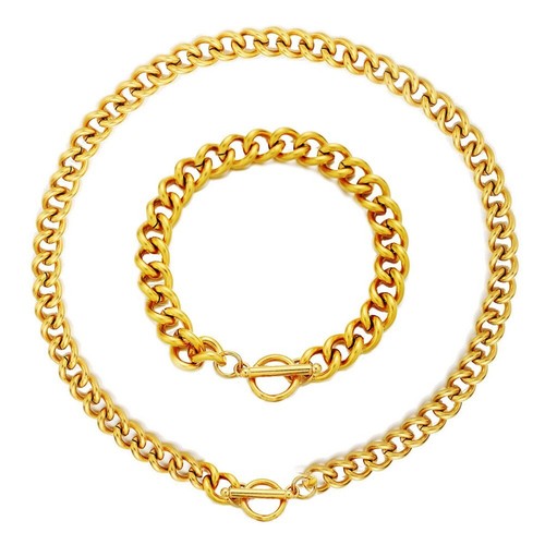 Set gioielli oro acciaio - gioielli,