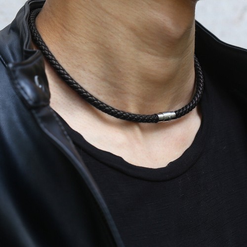 Collana girocollo pelle - collana,
