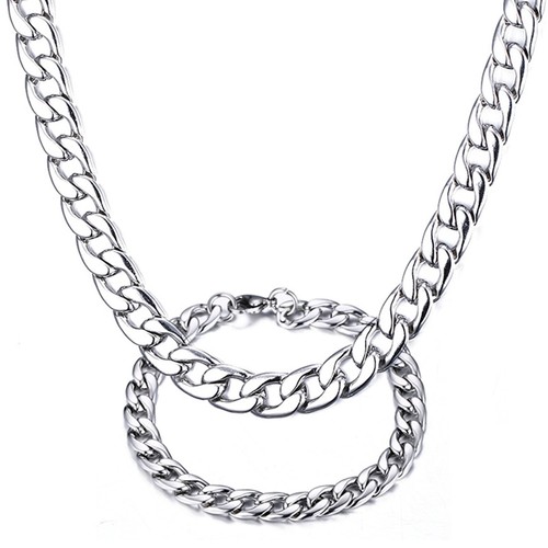 Set collana bracciale uomo - set,