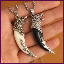 Collana uomo denti di lupo