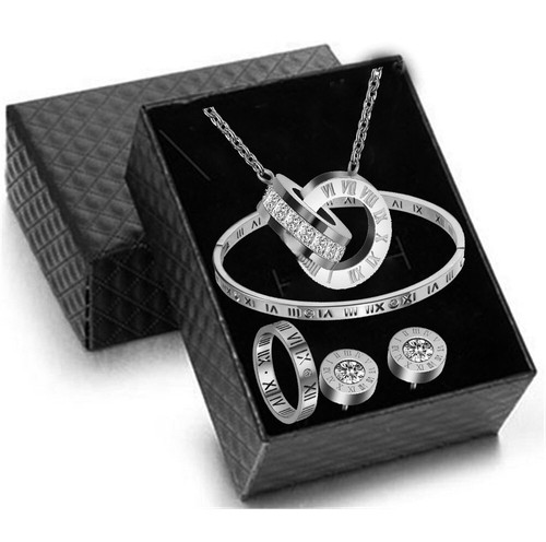 Set gioielli bracciale acciaio