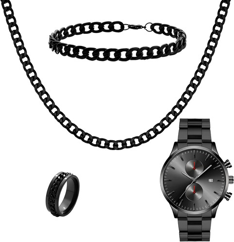Set pezzi gioielli nero per - set, 4