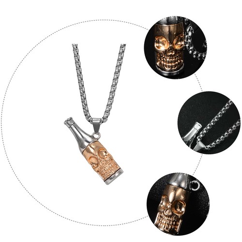 1pz collana stile punk acciaio - collana,