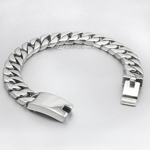Bracciale catena curb acciaio - bracciale,