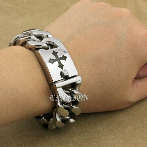 Bracciale catena maglia - catena, croce