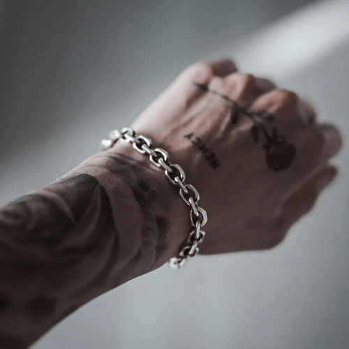 Bracciale catena cavo acciaio - bracciale,