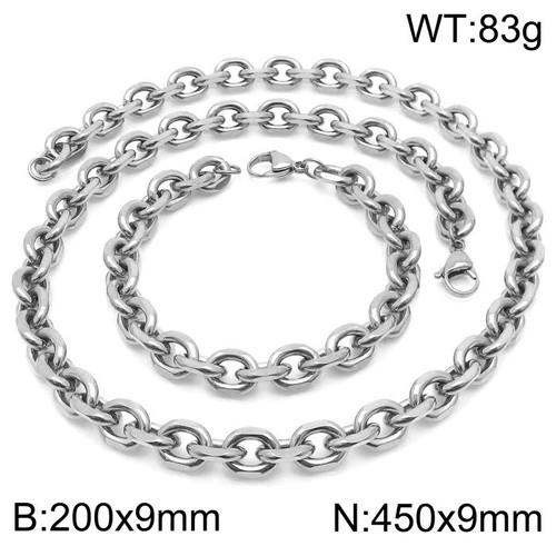 Set gioielli moda acciaio inox - set,
