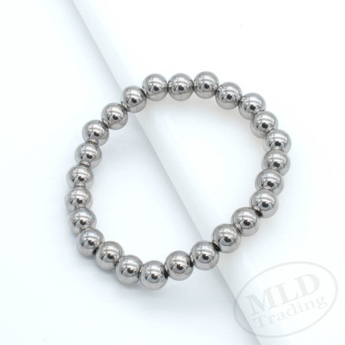 Bracciale perline acciaio inox - bracciale,