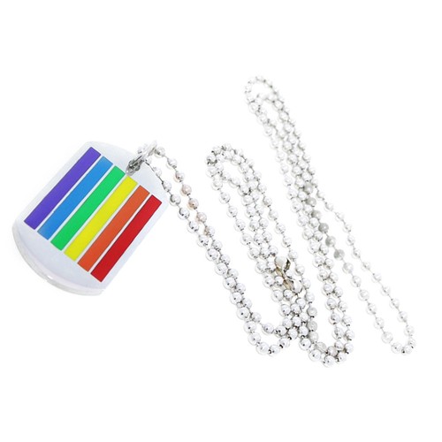 Collana arcobaleno acciaio - collana,