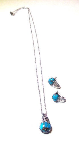 Collana orecchini acciaio - collana,