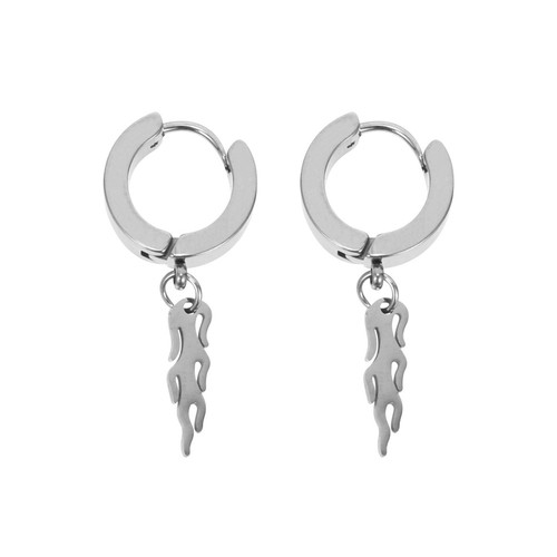 Paio orecchini acciaio inox - 1,
