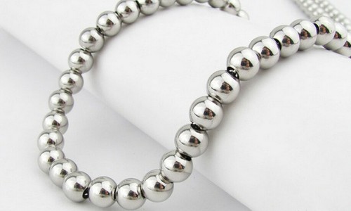 Collana catena perline fatte - , a