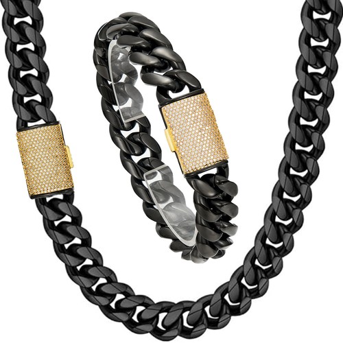 Collana catena 14mm cubana