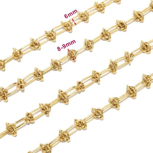 Catena nodo acciaio inox oro