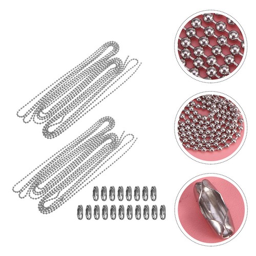 Set catena perline acciaio - catena,